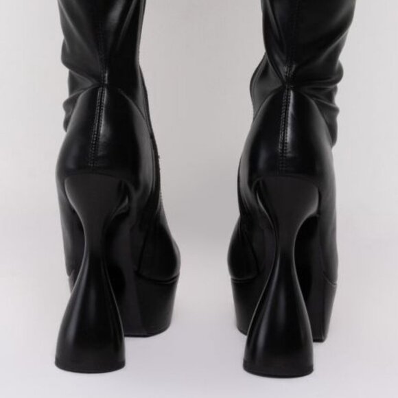 AZALEA WANG  STANDARDS VERY HIGH CHUNKY BOOTIE IN BLACK - Picture 4 of 7